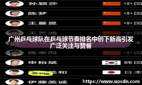 广州乒乓球队在乒乓球节奏排名中创下新高引发广泛关注与赞誉